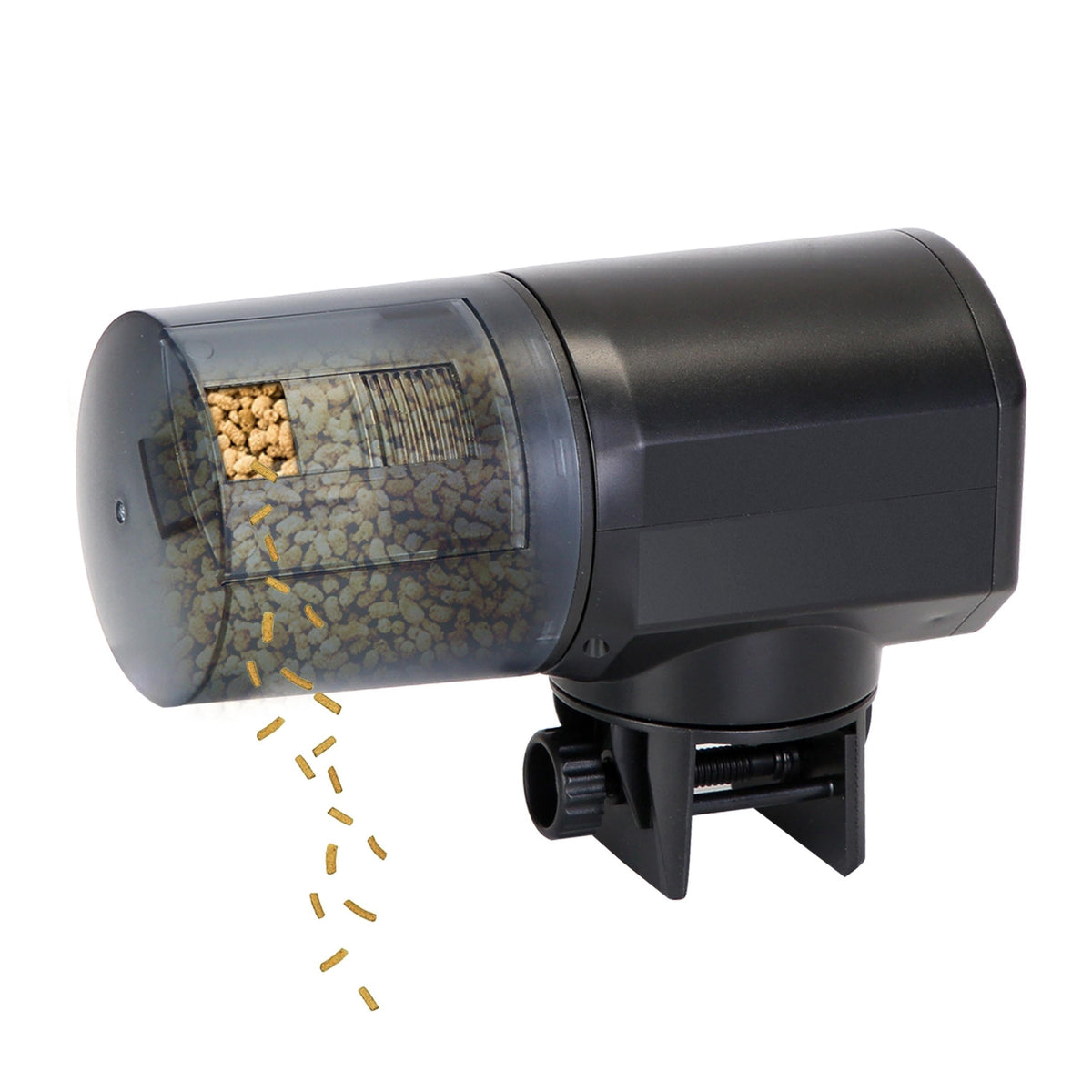 Automatic Fish Feeder 8.45OZ Capacity Electric Fish Food Dispenser for Fish Tank Aquarium Moisture-Proof Fish Feed Timer with 4 Programmable Modes Adj