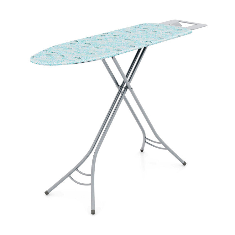 Foldable Ironing Board with Iron Rest and Adjustable Height
