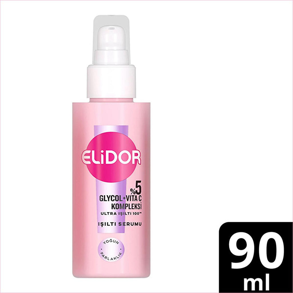 Elidor Ultra Shine 100 Shine Serum - Intense Shine Hair Serum for Dry, Damaged Hair - 3.04 fl oz