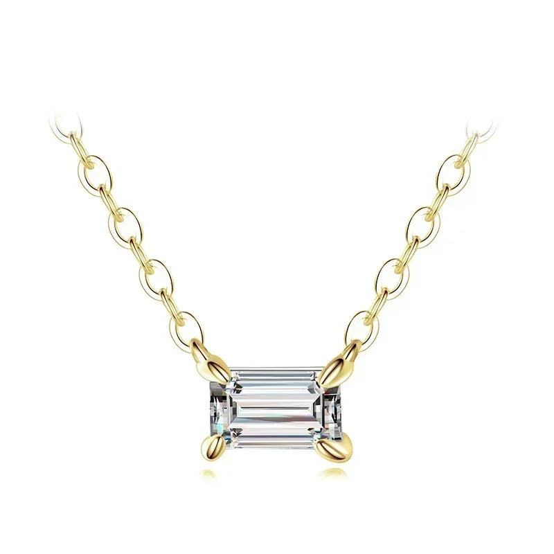 Modian Genuine 925 Sterling Silver Fashion Charm AAA Zirconia Pendant Necklace For Women Silver Female Necklaces Fine Jewelry