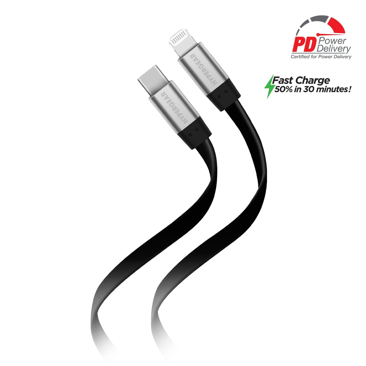 Flexi USB-C to Lightning Flat Cable 6ft