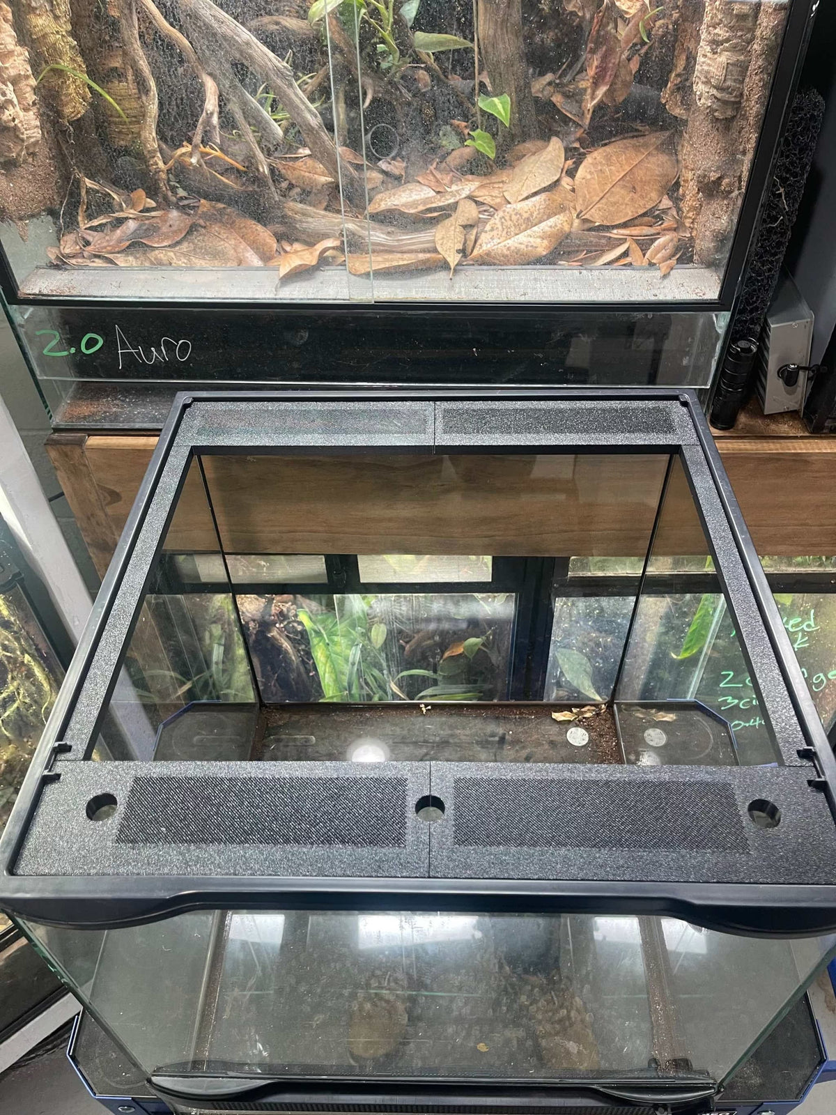 Custom Replacement Top for 18" Zoomed Terrariums – Humidity Retaining with Fly-Proof Ventilation