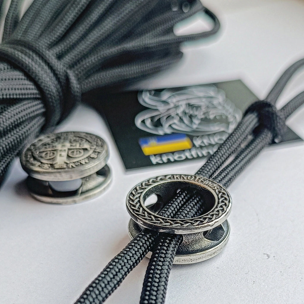 Cross of Saint Benedict. Exorcist. Steel bead for Paracord. Religious symbols. Catholicism. Vatican symbols.