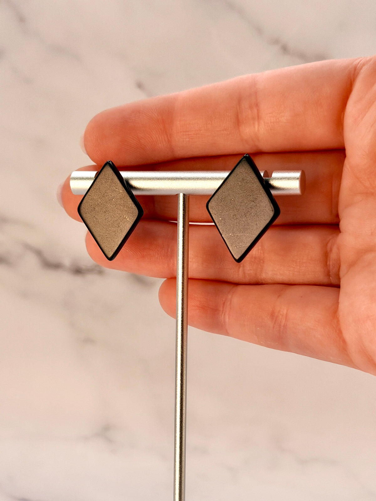 SHUNGITE EARRINGS! - EMF Protection - Hand Cut Genuine Natural Shungite Earring High Quality Black Lustrous Gemstone from Russia