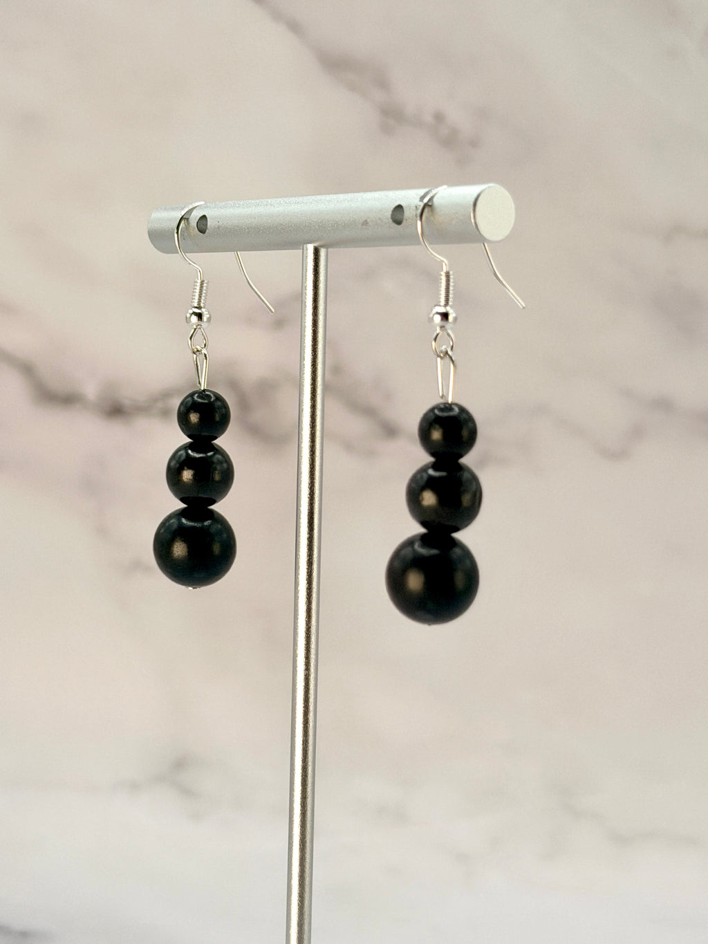 SHUNGITE EARRINGS! - EMF Protection - Hand Cut Genuine Natural Shungite Earring High Quality Black Lustrous Gemstone from Russia