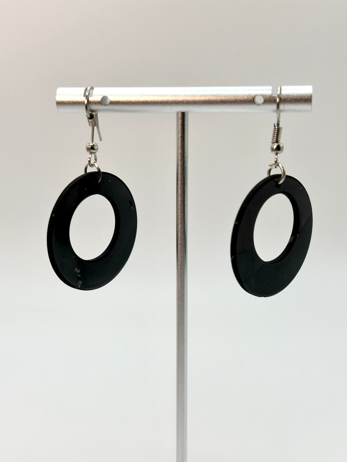 SHUNGITE EARRINGS! - EMF Protection - Hand Cut Genuine Natural Shungite Earring High Quality Black Lustrous Gemstone from Russia