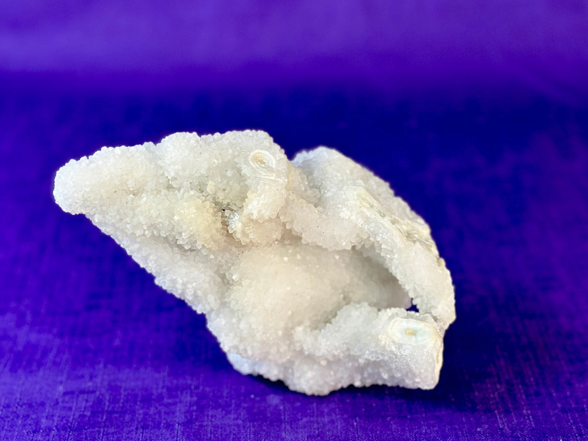 Chalcedony & Crystal Quartz Stalactite 3-8", Natural Quartz on Chalcedony Stalactite Specimen