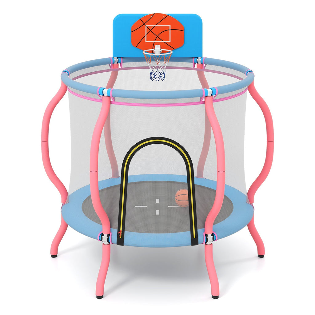 Kids Trampoline Indoor & Outdoor Pumpkin Trampoline-Pink