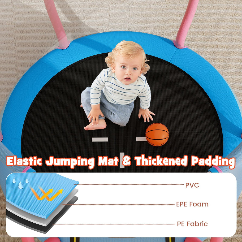 Kids Trampoline Indoor & Outdoor Pumpkin Trampoline-Pink