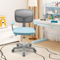Adjustable Desk Chair with Auto Brake Casters for Kids-Blue