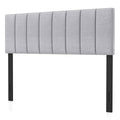 Linen Upholstered Headboard with Solid Wood Legs and Adjustable Width
