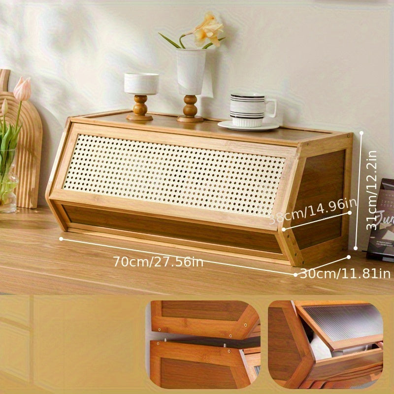 Thin Bamboo Shoe Cabinet with 3 Flip Drawers – Narrow Shoe Storage Organizer