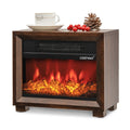 Mini Wooden Space Tabletop Fireplace with Realistic Flame Effect