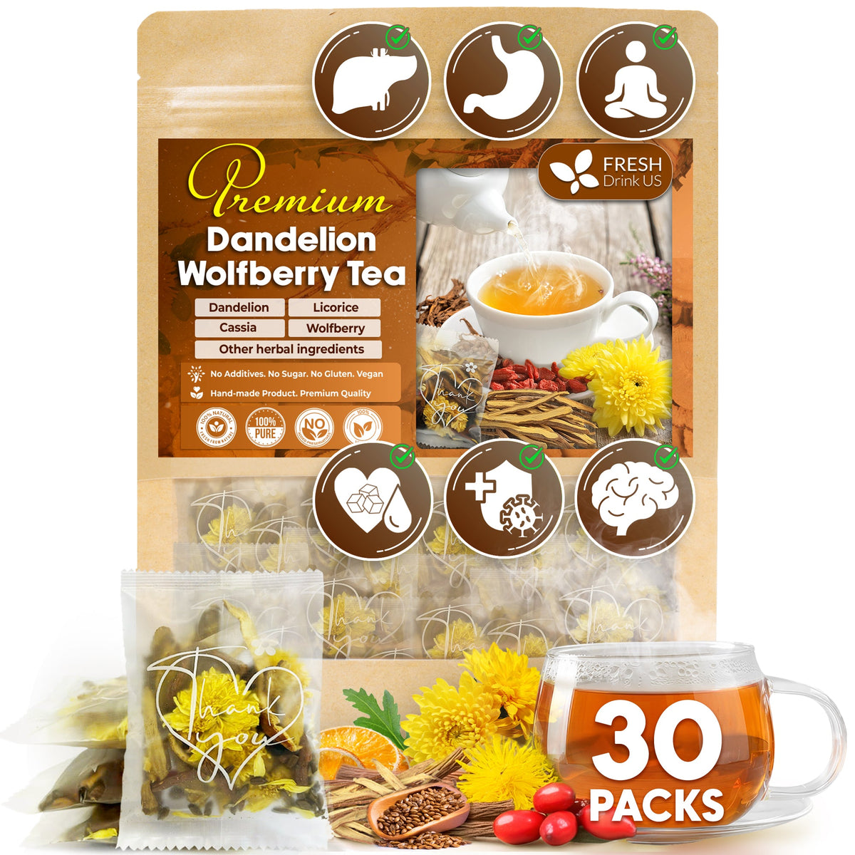 Dandelion & Wolfberry Herbal Tea