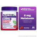 Natrol Sleep+ Immune Health Gummies, Sleep Aid & Immunity, 50 Berry Gummies BB 7/26