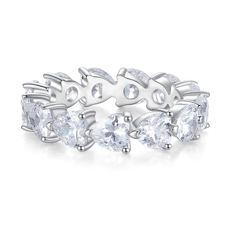 European Full Diamond S925 Sterling Silver Ring