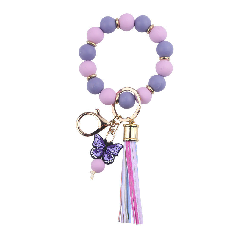 Beaded Butterfly Keychain