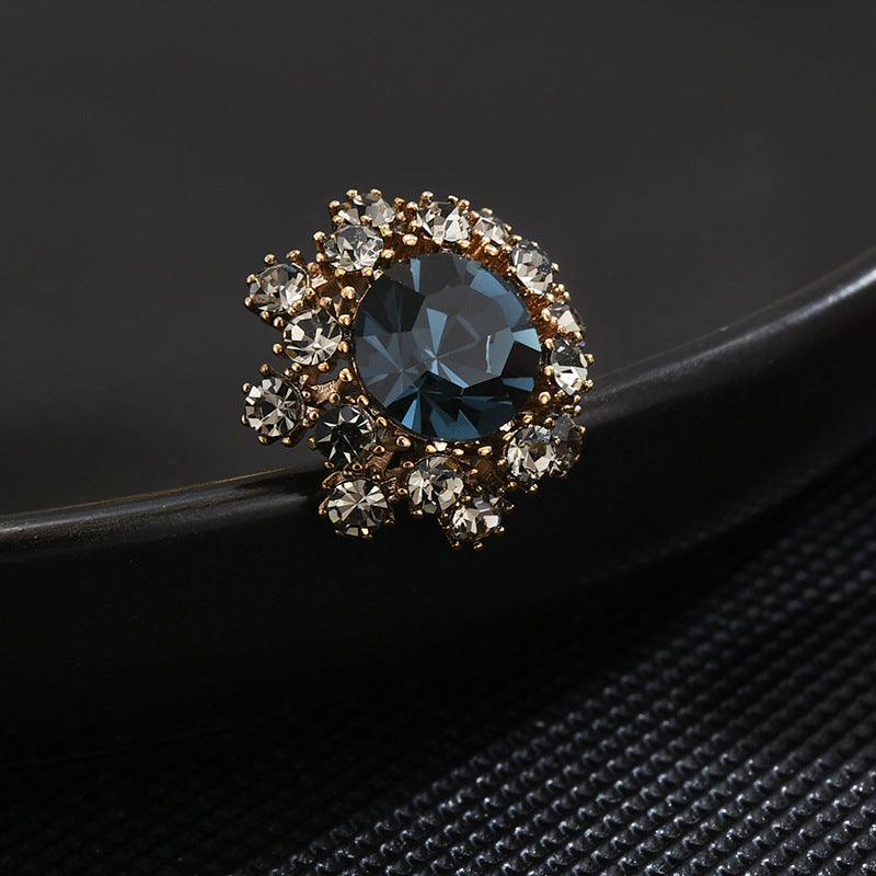 Crystal Horse Needle Brooch