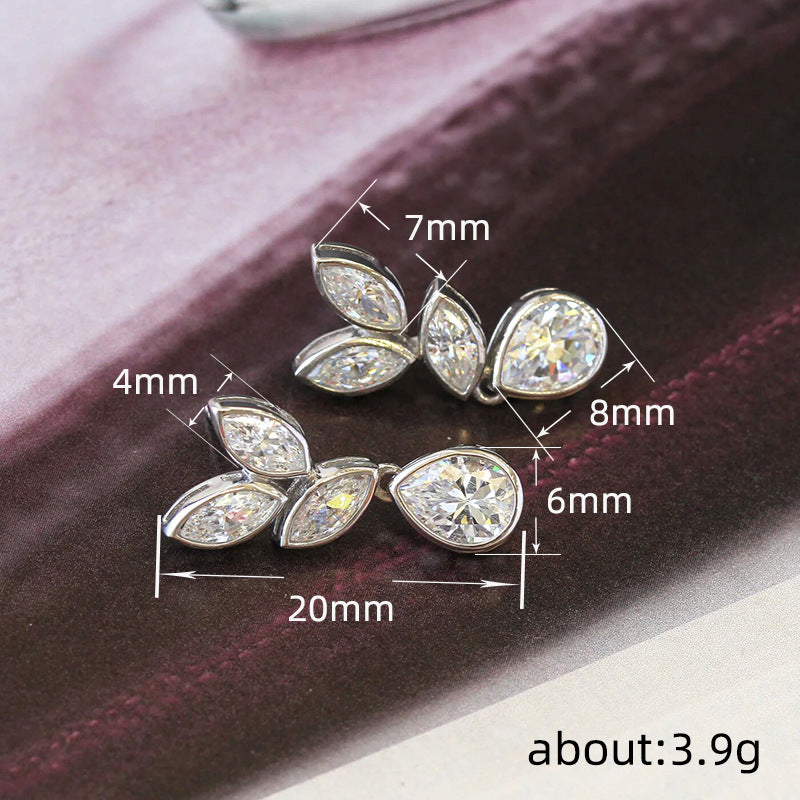 Leaf Horse Eye Earrings