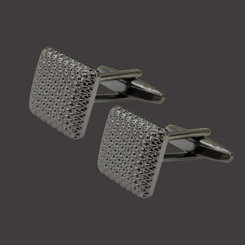Black Gold Silver Laser Cufflinks