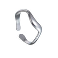 Women's Water Wave Titanium Steel Open Ring