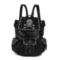 Diamond Skull Rivets Fashion Leather Backpack