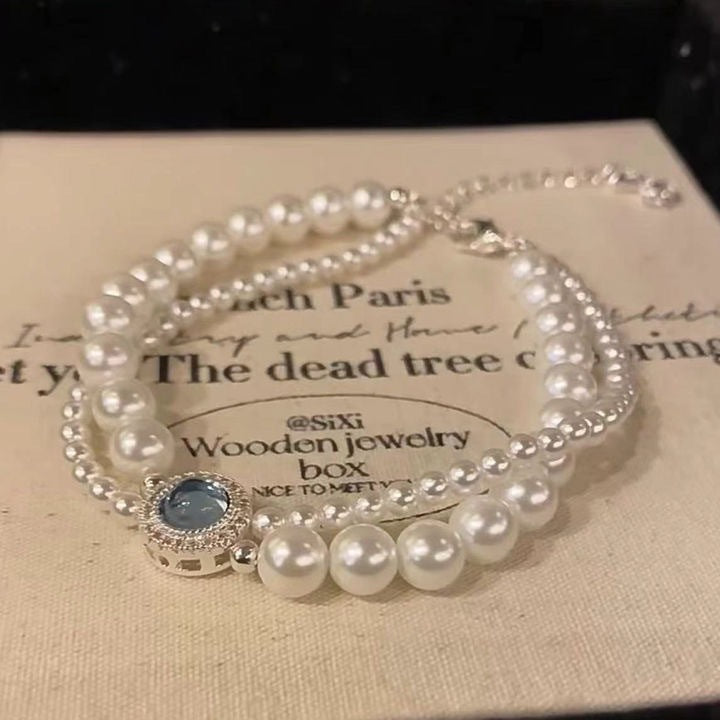 Aquamarine Pearl Necklace