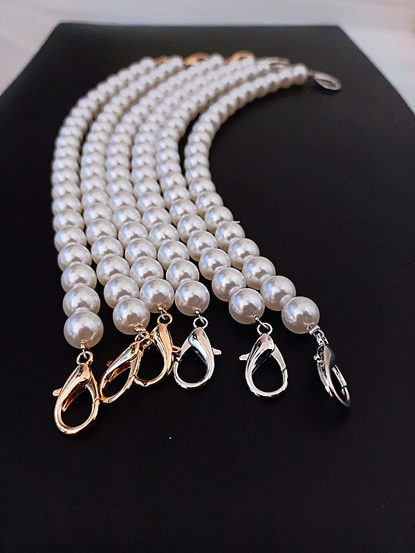 Pearls Beaded Women Lady Handbags Pearl Shoulder Hand Bag Purse Chain