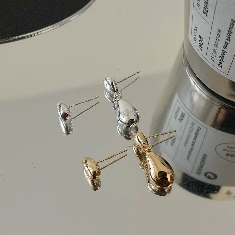 Advanced Metal Asymmetric Water Drop Ear Studs