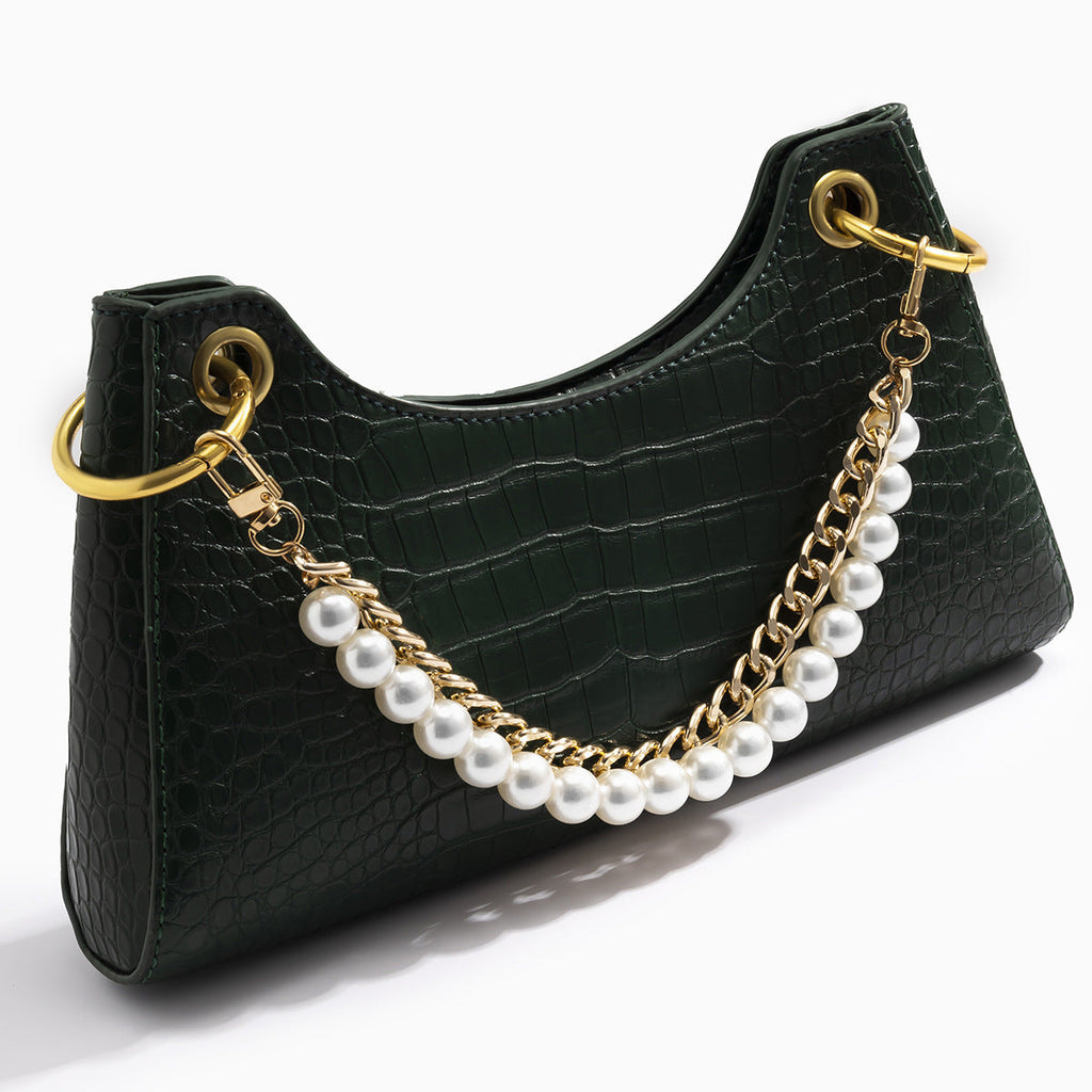 Pearl Purse Chain Short Handle Bag Strap