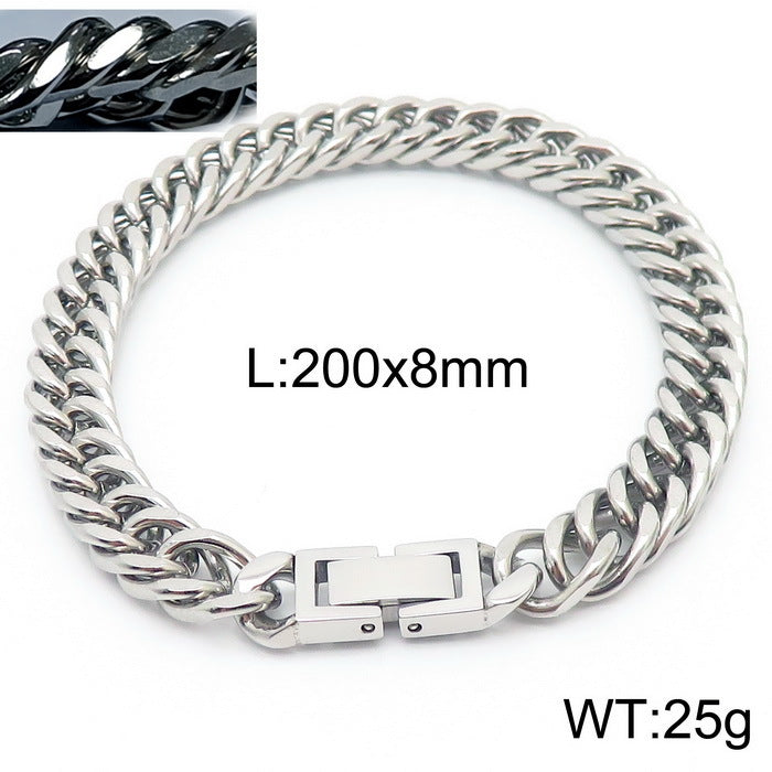 Cuban Link Titanium Steel Bracelet