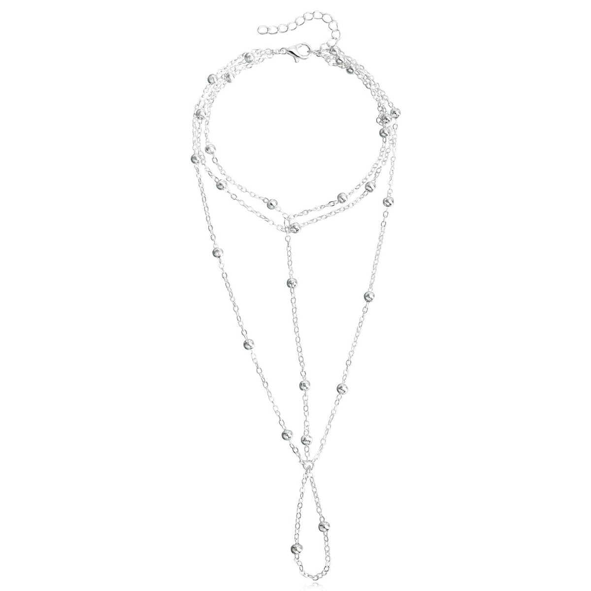 Multilayer Ball Chains Anklet Bracelets Foot Jewelry