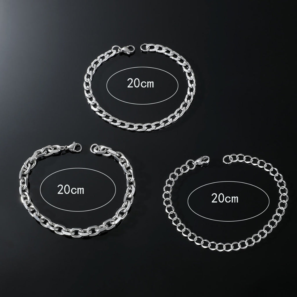 Stainless Steel Sunflower Bracelet Set