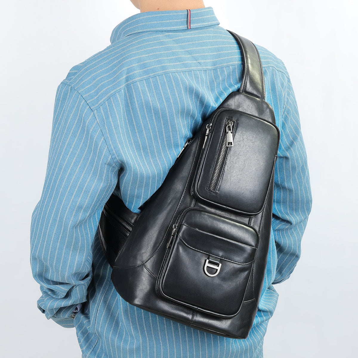 Cowhide Chest Bag Skeleton-Skin Design