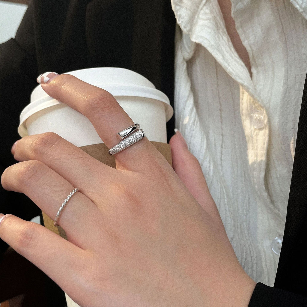 Sterling Silver Zircon Index Finger Ring