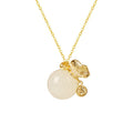 Lucky Bag Necklace S925 Silver Necklace Hetian Jade Inlaid