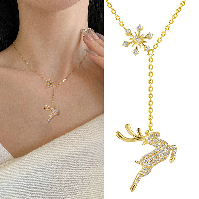 Sterling Silver Deer Necklace