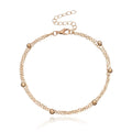 Bead Double Layered Anklets Jewelry