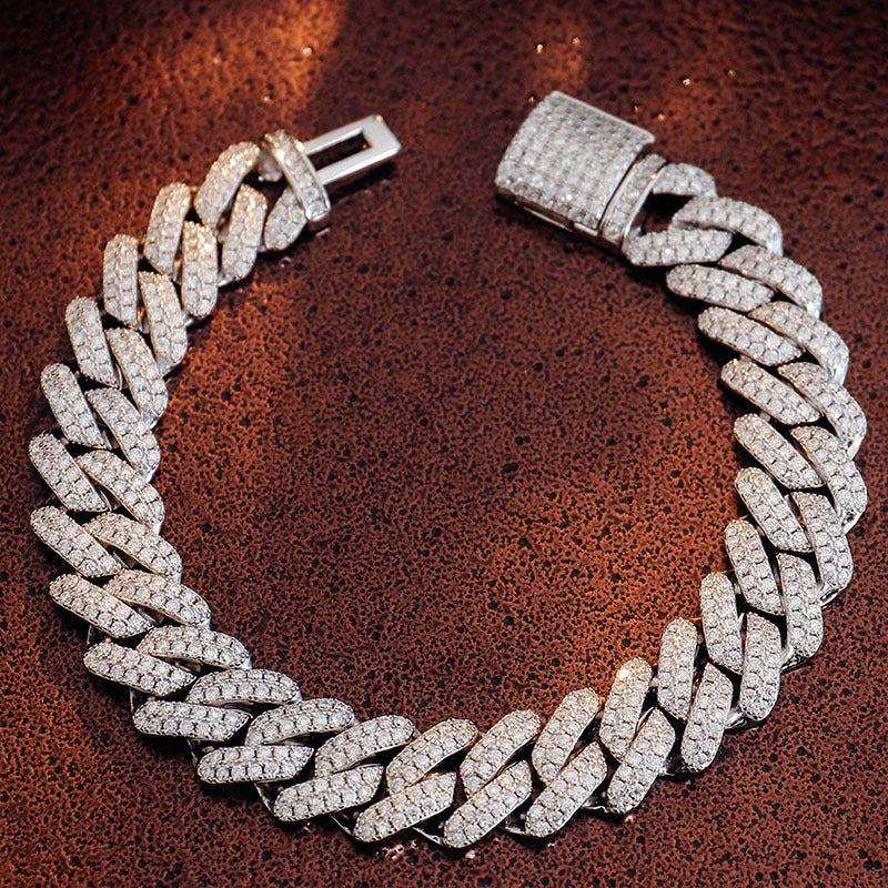 Silver Cuban Link Hip Hop Bracelet