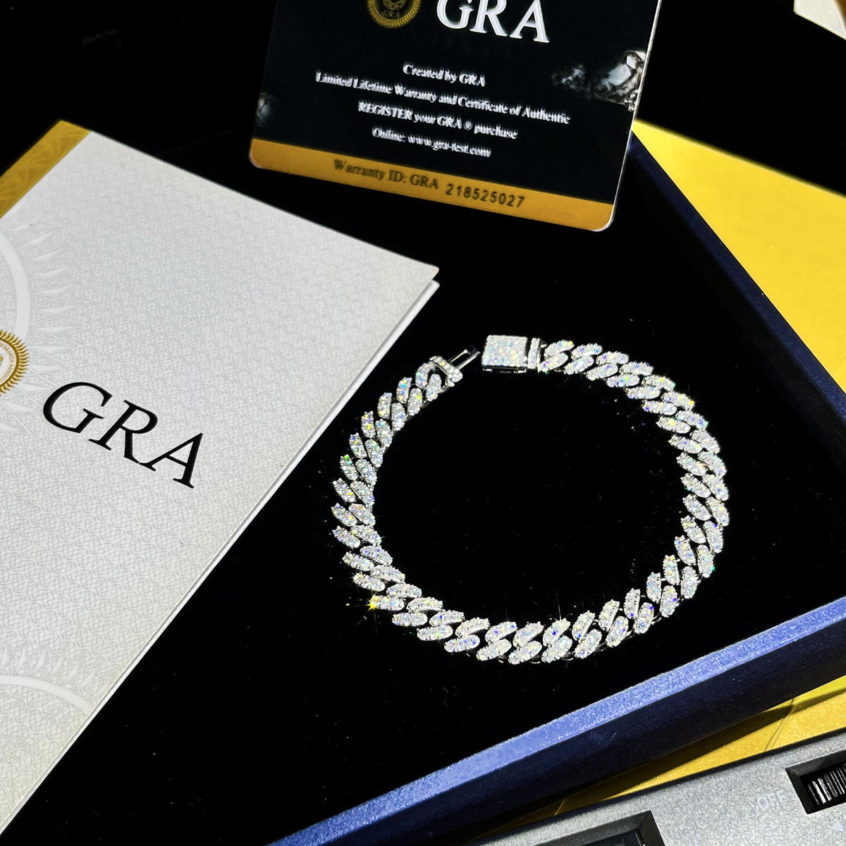 Silver Cuban Link Hip Hop Bracelet