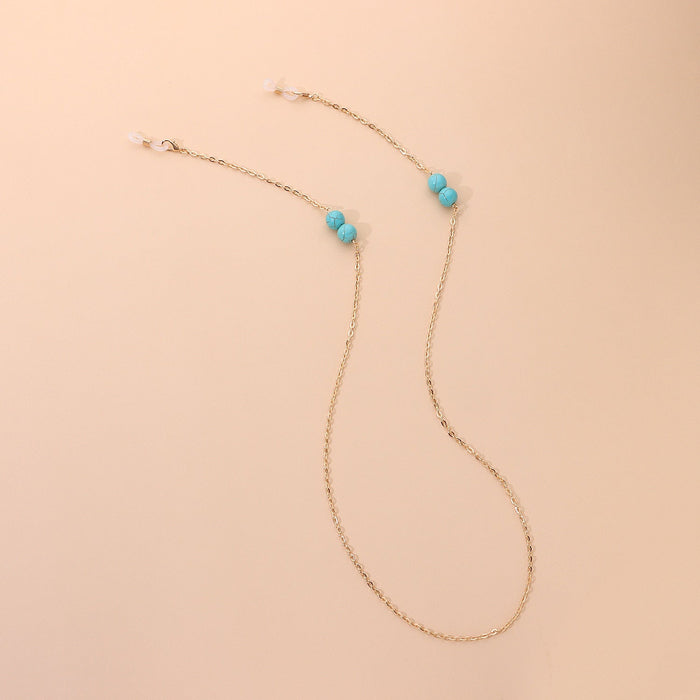 Turquoise Bead Glasses Chain