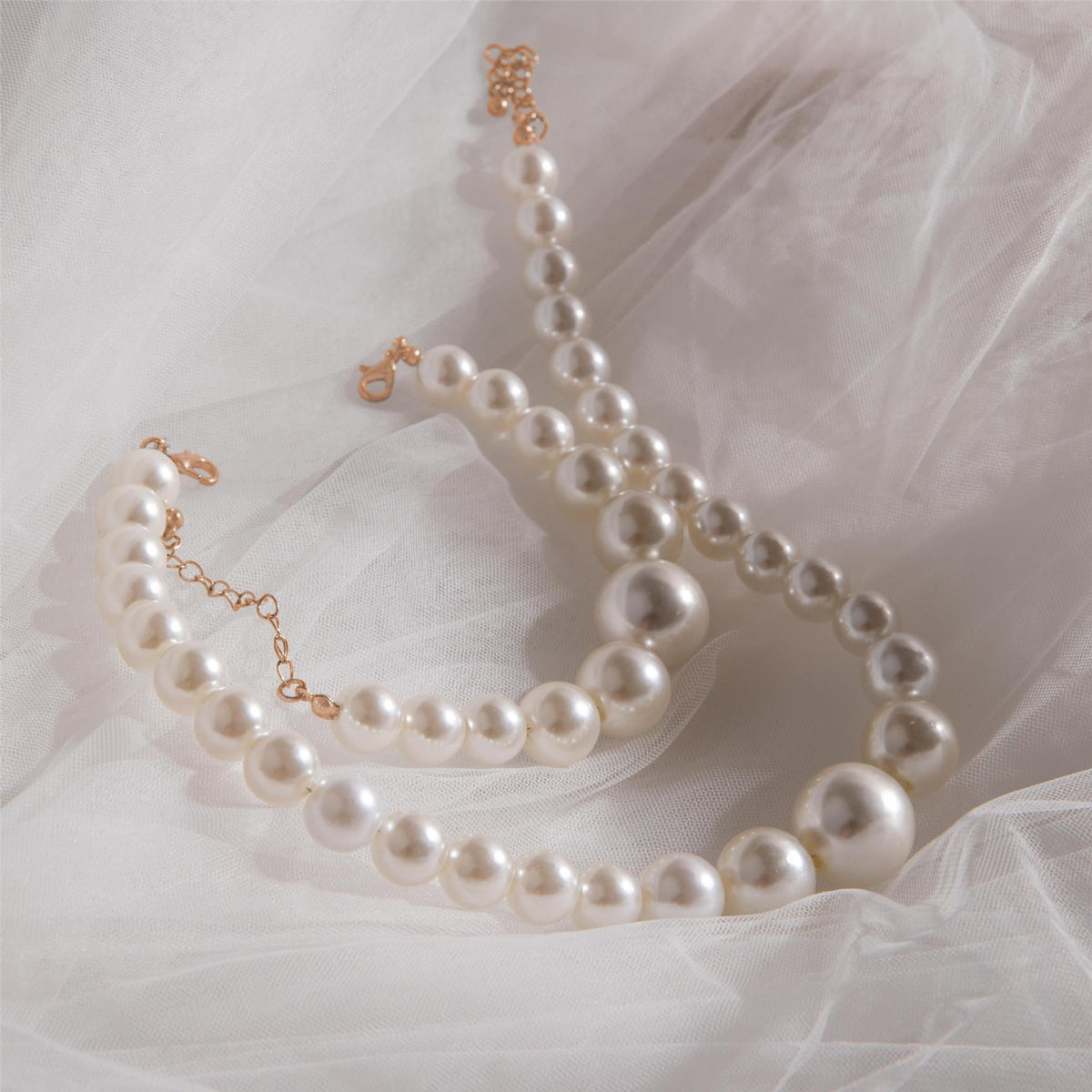 Vintage Pearl Wedding Bridal Jewelry Set