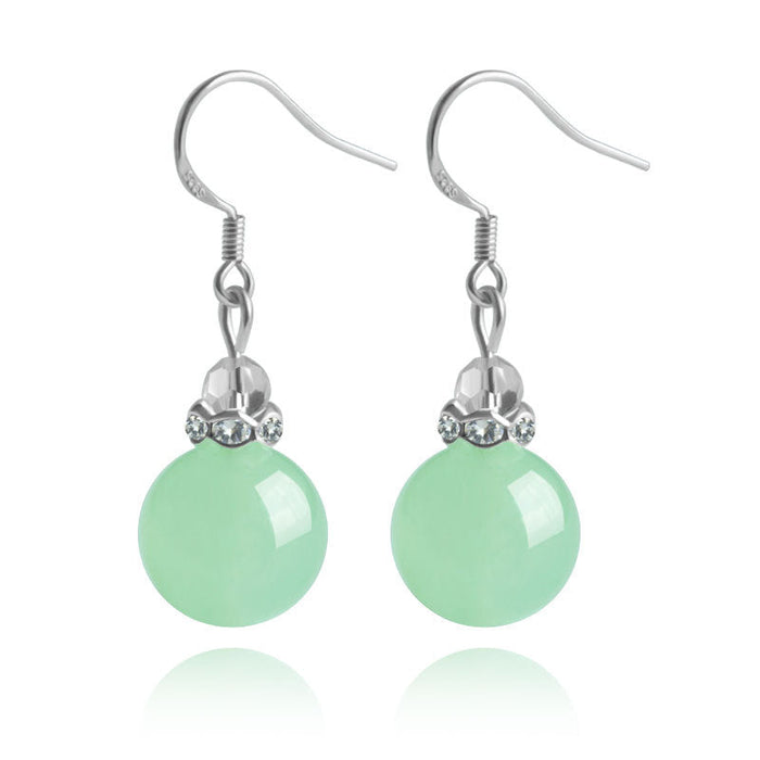 Natural Jadeitea Beads Earrings