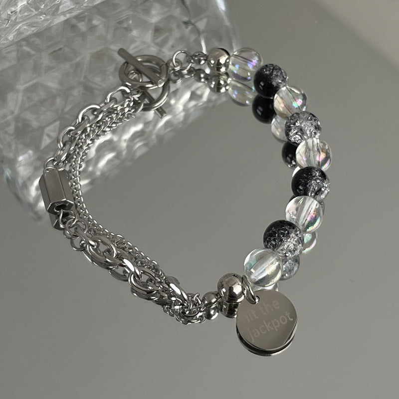 Round Card Burst Beads Bracelet