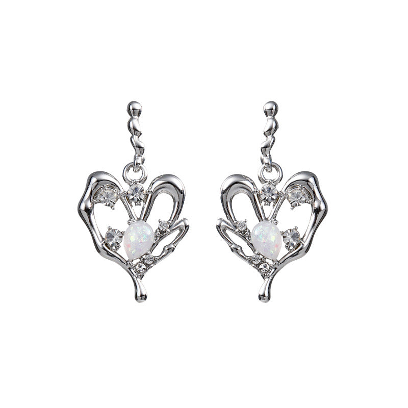 Lava Love Heart Stud Earrings