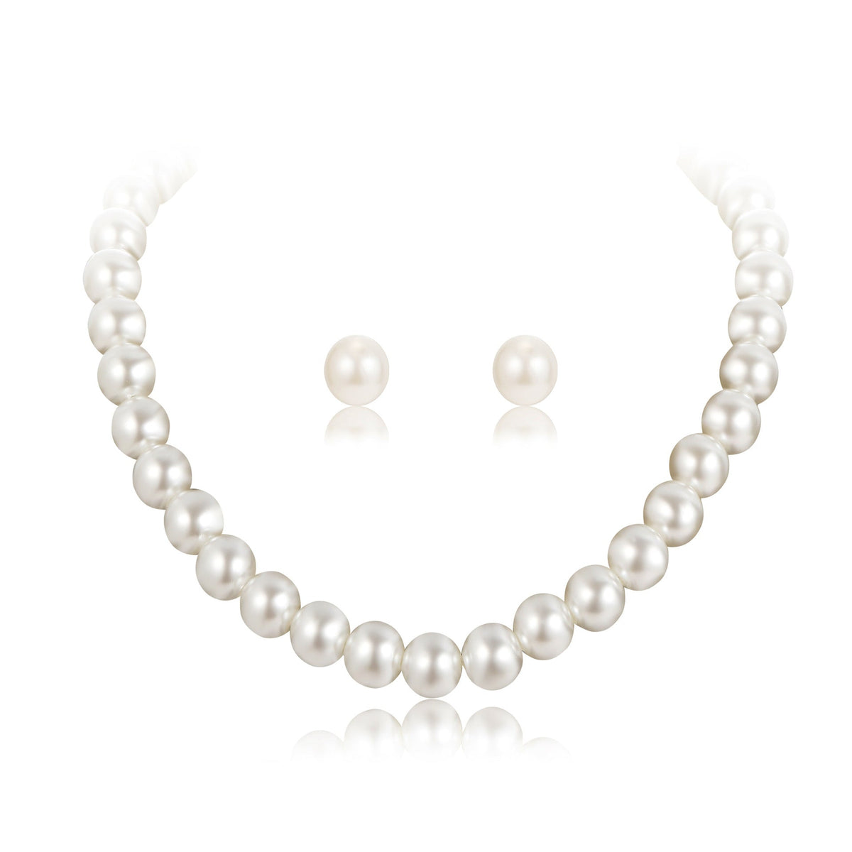 3 PCS Set Pearl Necklace Bracelet Earring Party Jewelry Set
