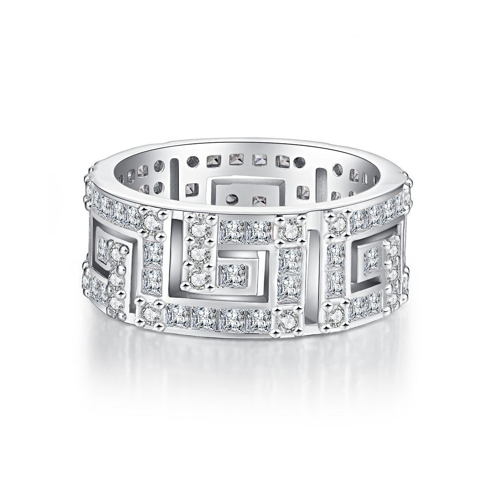 European Full Diamond S925 Sterling Silver Ring