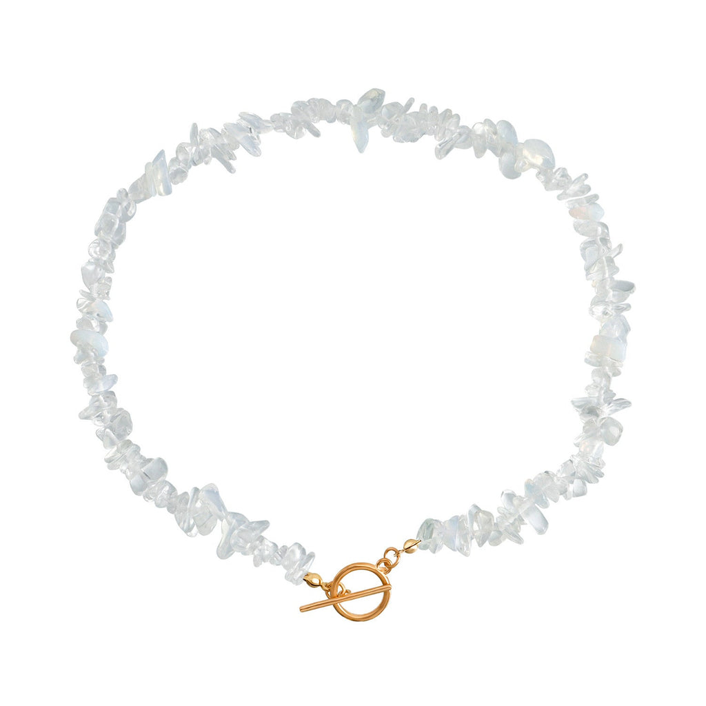 Natural Irregular transparent Stone Necklace