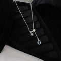 A Drop Of Tears Blue Water Drop Pendant Necklace For Women