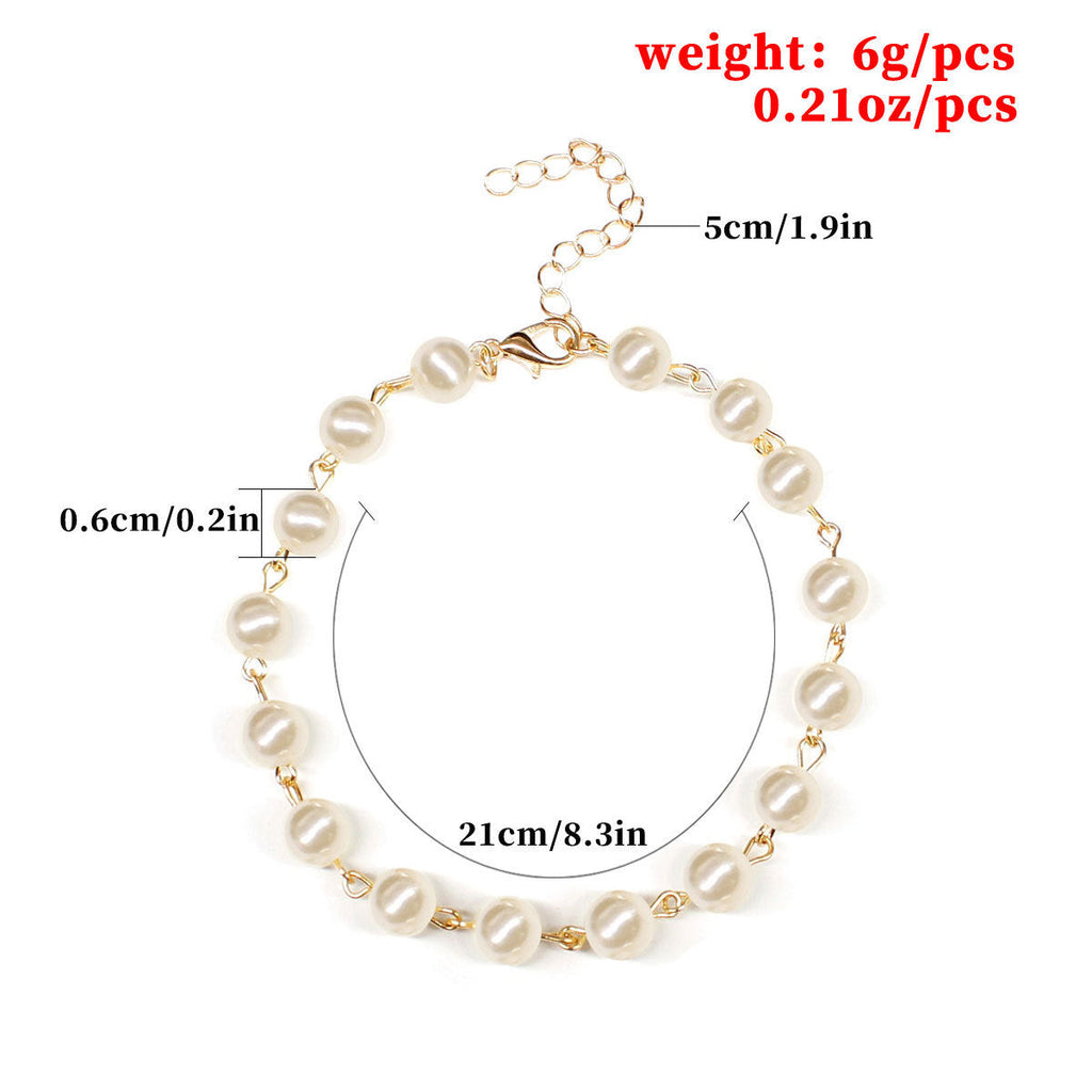 Pearl Beaded Foot Bracelet